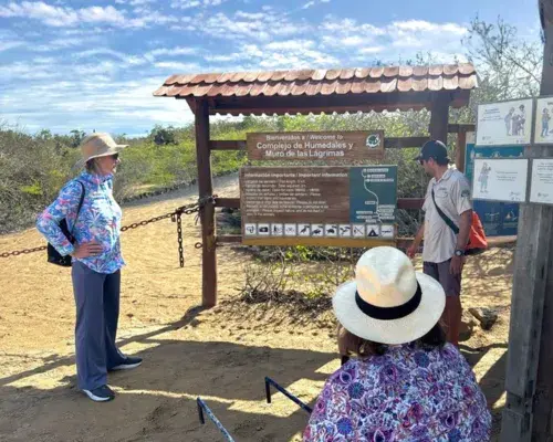 Wheelchair-accessible land-based tour of the Galápagos Islands, showcasing an accessible travel experience for visitors with mobility needs.